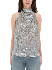 Stella McCartney Women's Fil Coupe Top Silver