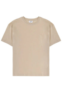 Beige crew-neck loose fit shirt for women by Filippa K made of soft cotton with a minimalist design