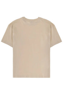 Filippa K women’s loose fit beige short-sleeved t-shirt with crew neck and relaxed fit