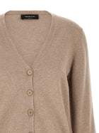 Fabiana Filippi Filo Diamante Cardigan Beige, view 3