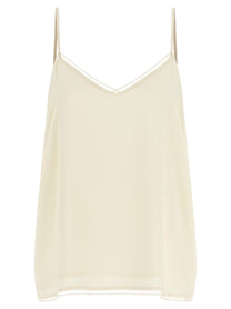 Fabiana Filippi Filo Diamante Top Beige