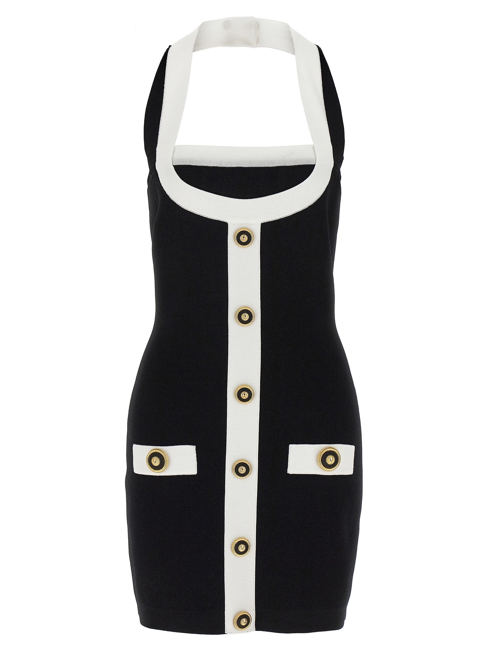 Balmain Filo Leone Catena Dress White