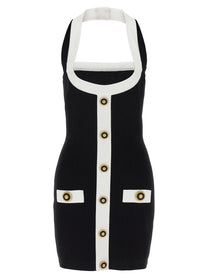 Balmain Filo Leone Catena Dress White