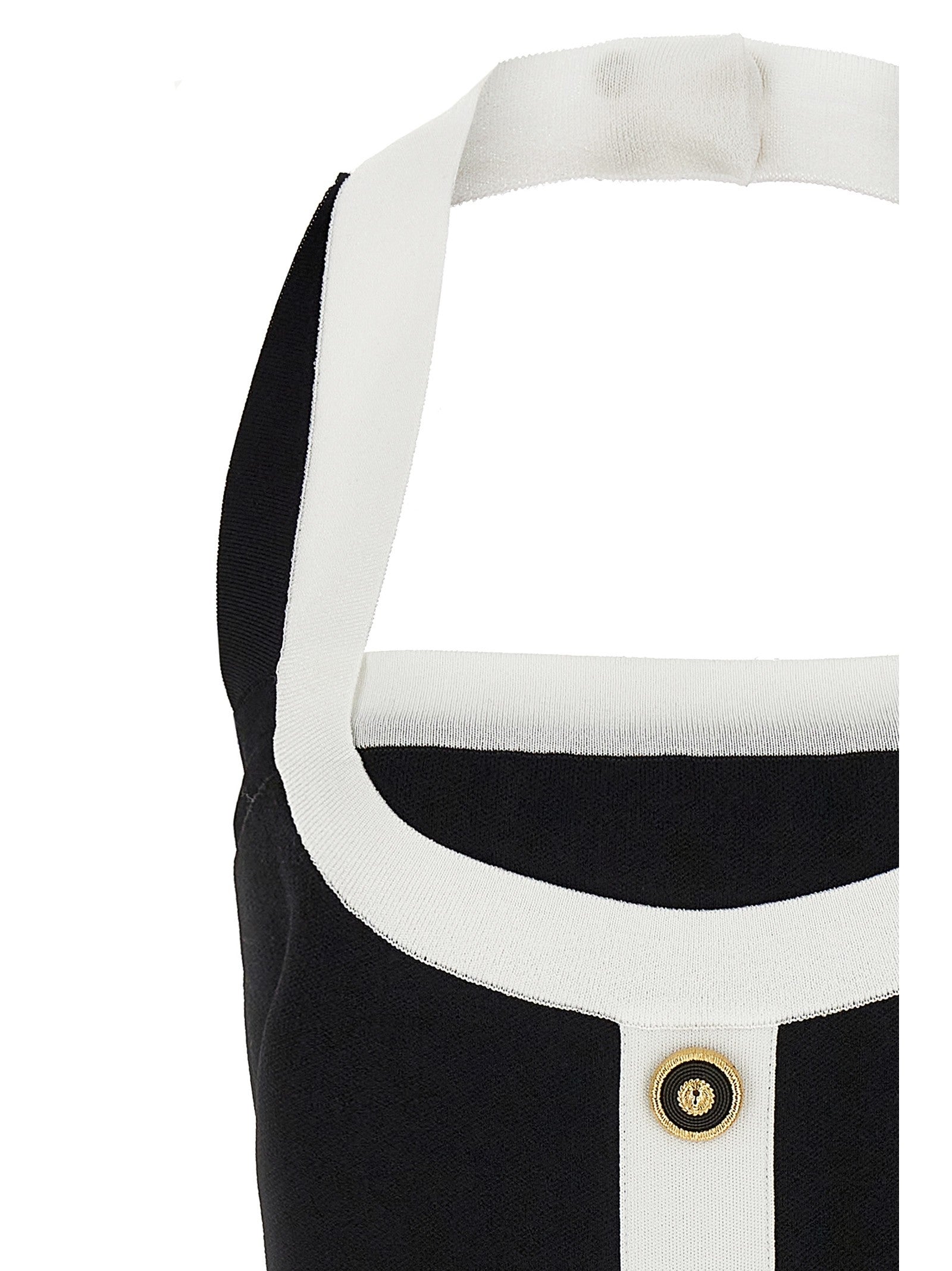 Balmain Filo Leone Catena Dress White