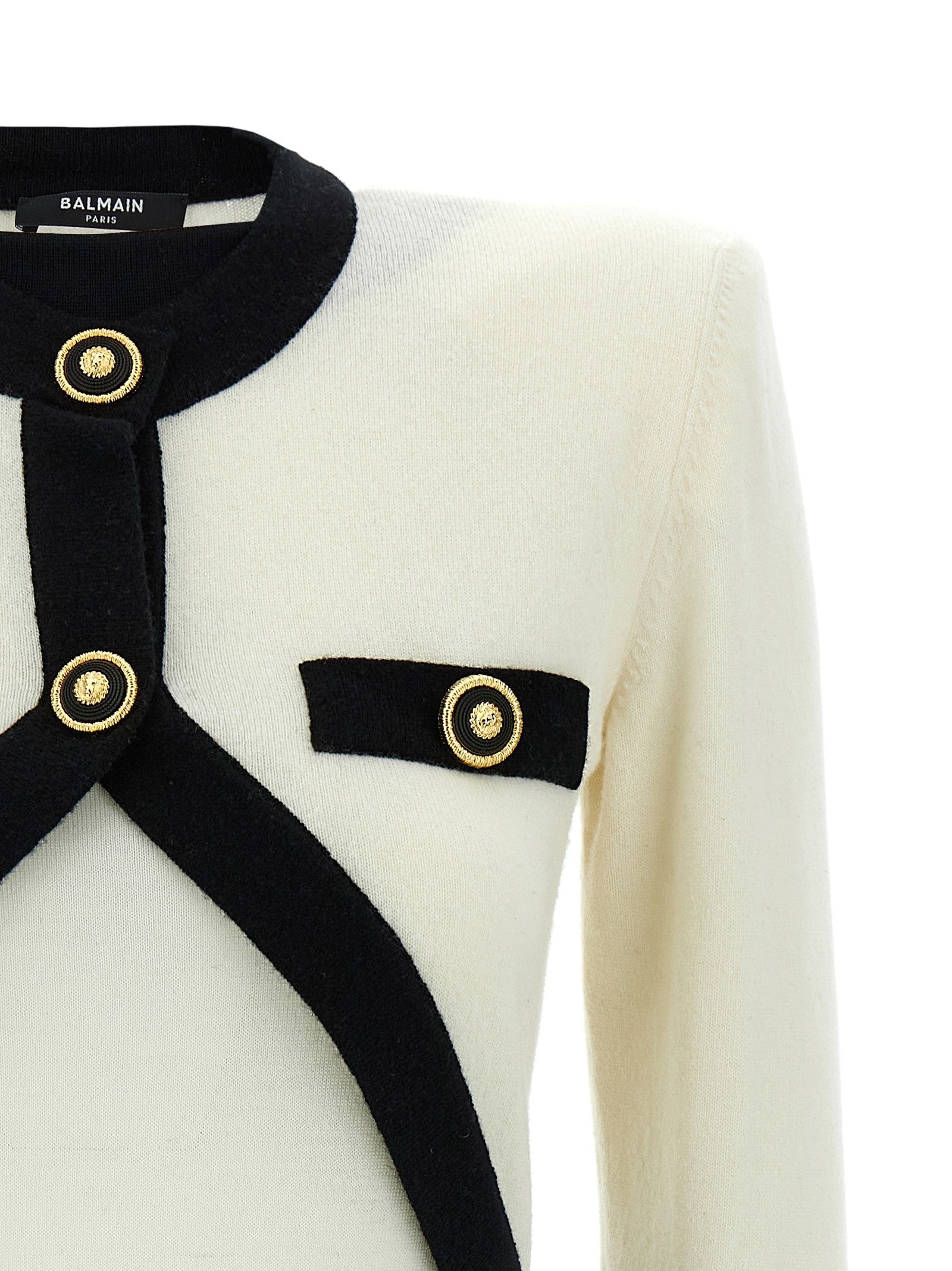 Balmain Filo Leone Catena Dress White