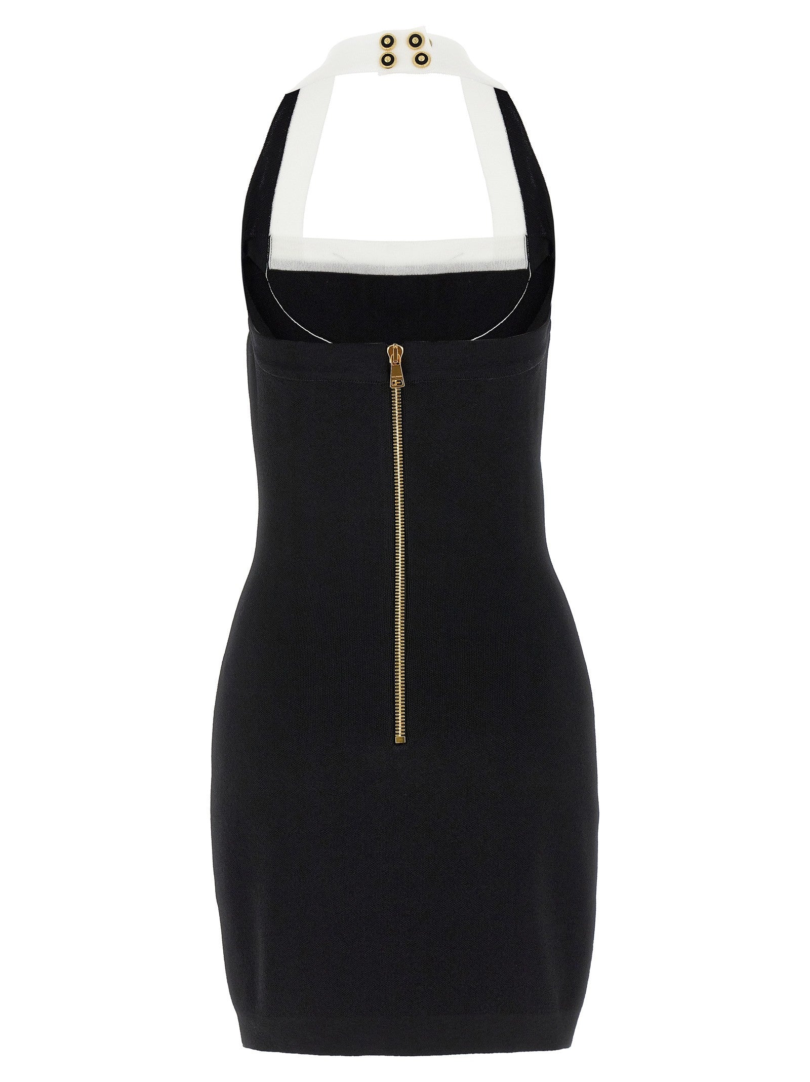 Balmain Filo Leone Catena Dress White