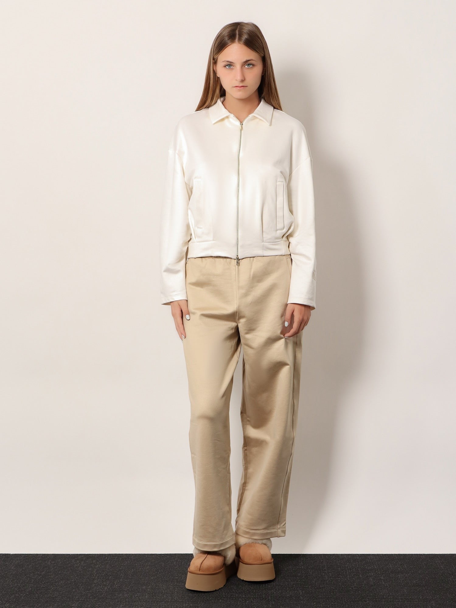 Max Mara Women's Filovia Silk and Cotton Jogger Trousers Beige