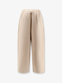 Max Mara Women's Filovia Silk and Cotton Jogger Trousers Beige
