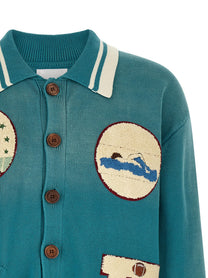 FOUND Fin Varsity Cardigan Blue