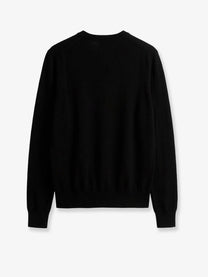 Toteme Women's Fine Crew Knit Wool and Silk Blend Sweater Black
