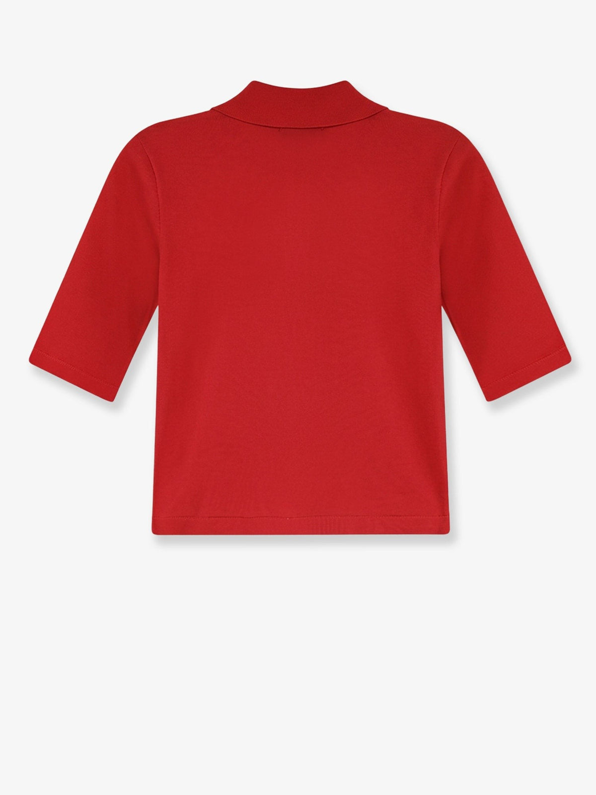 Gucci Women's Fine Stretch Silk Knit Polo Shirt Red, view 2