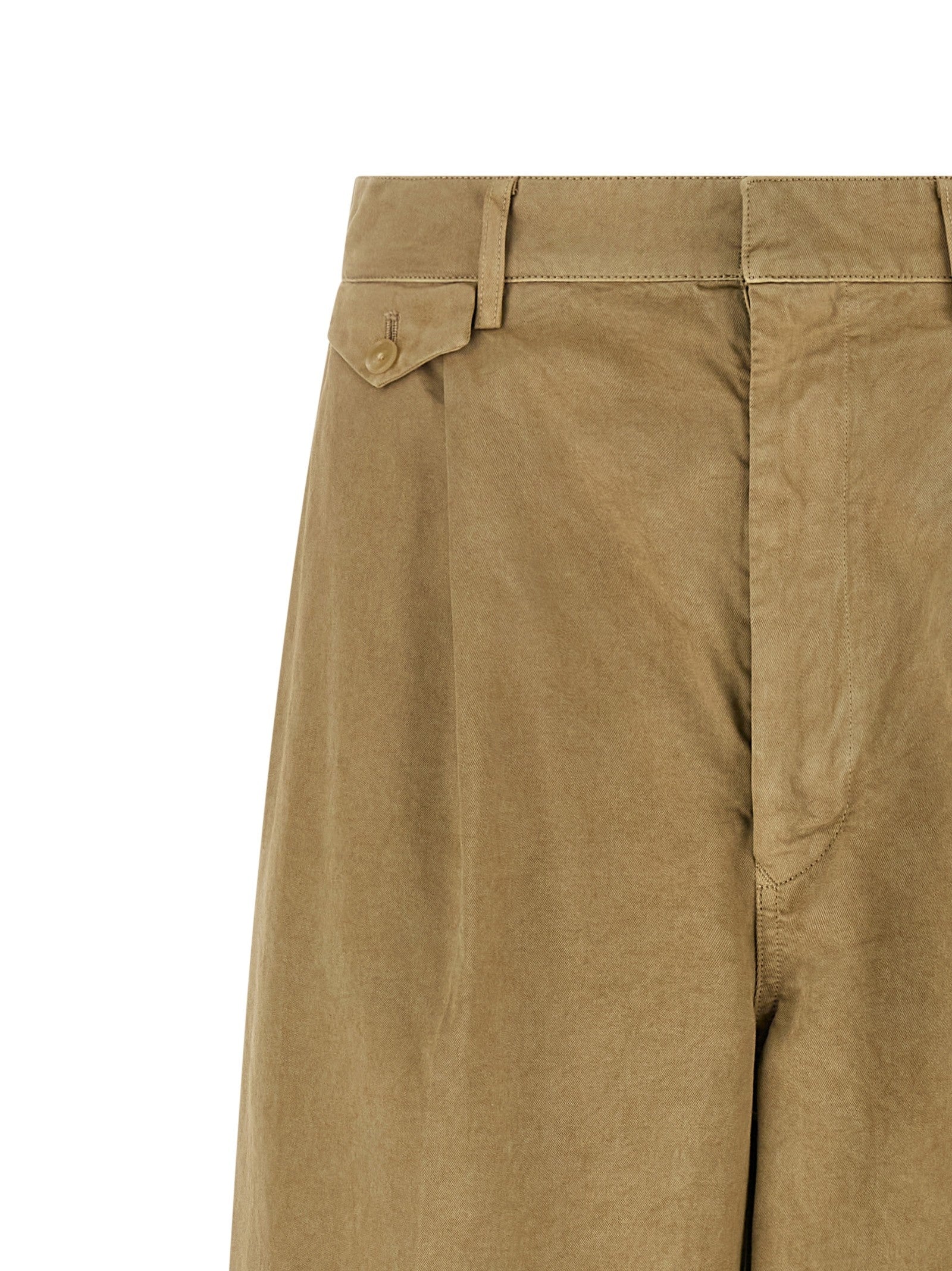 Auralee Finx Cotton Pants Beige