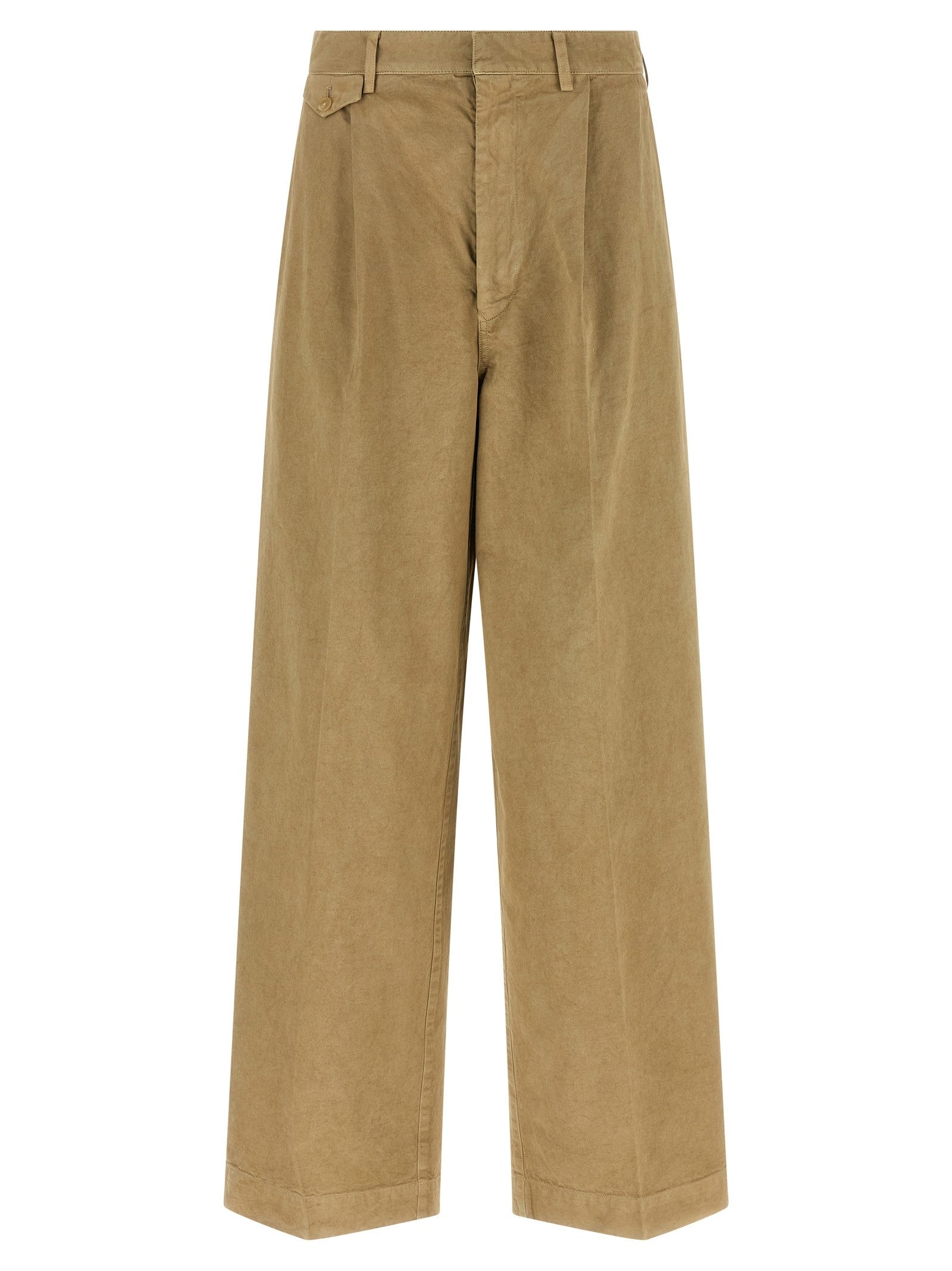 Auralee Finx Cotton Pants Beige