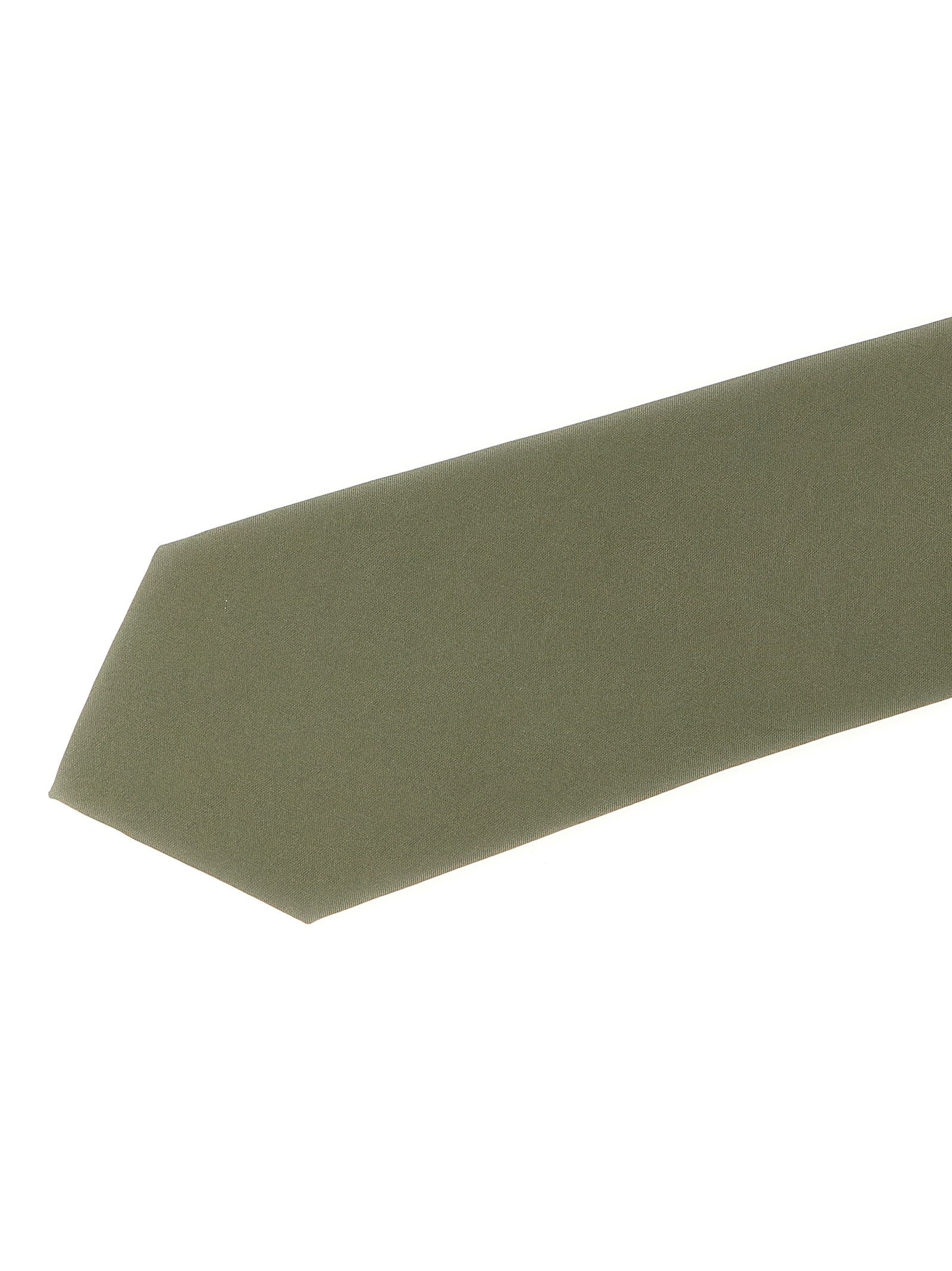 AURALEE Finx Washed Twill Tie Green