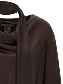 Max Mara Pianoforte Fiocchi Blouse Brown, view 3