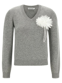 self-portrait Fiore Pin Sweater Grey