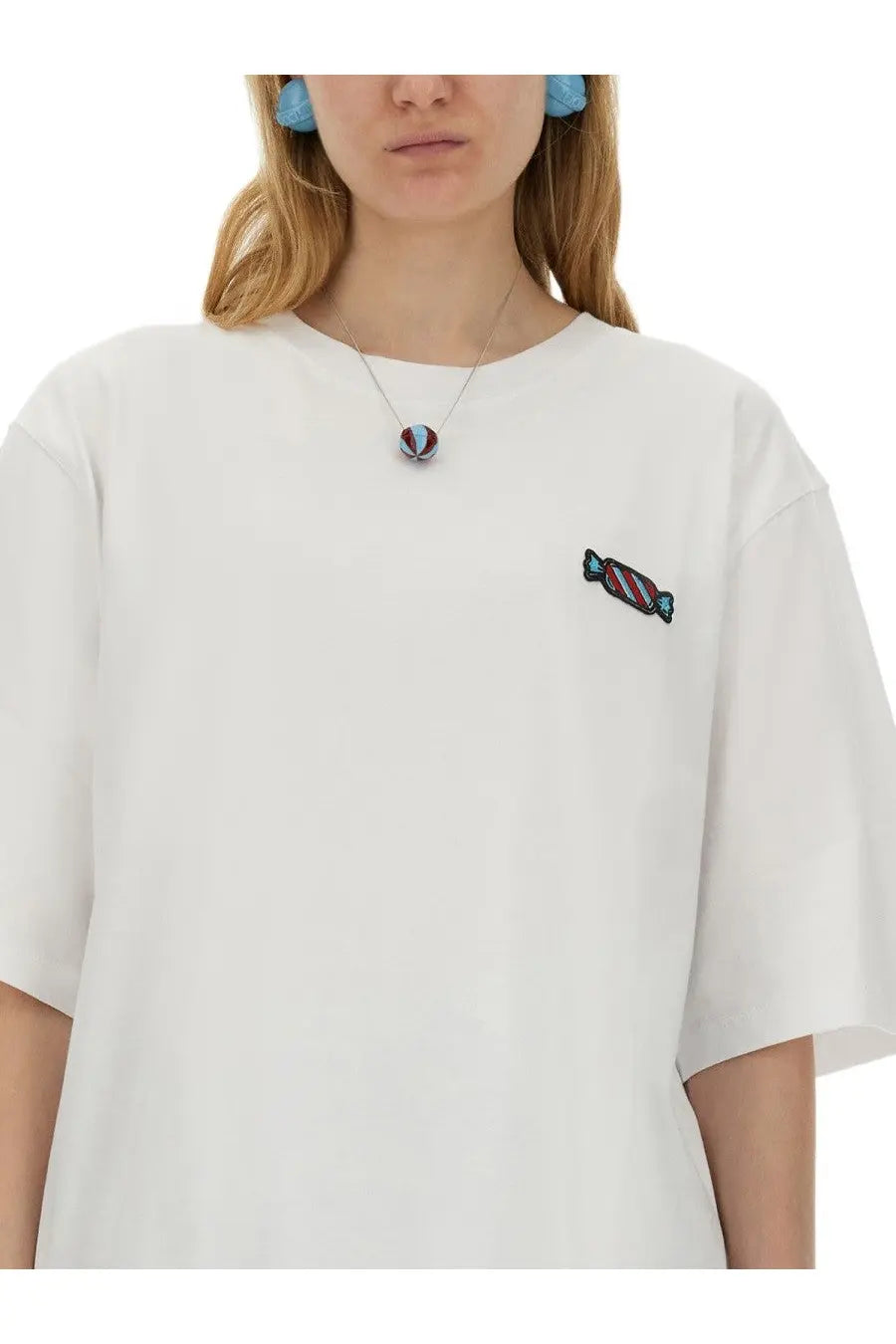Fiorucci Women's Candy Patch Shirt White, view 4