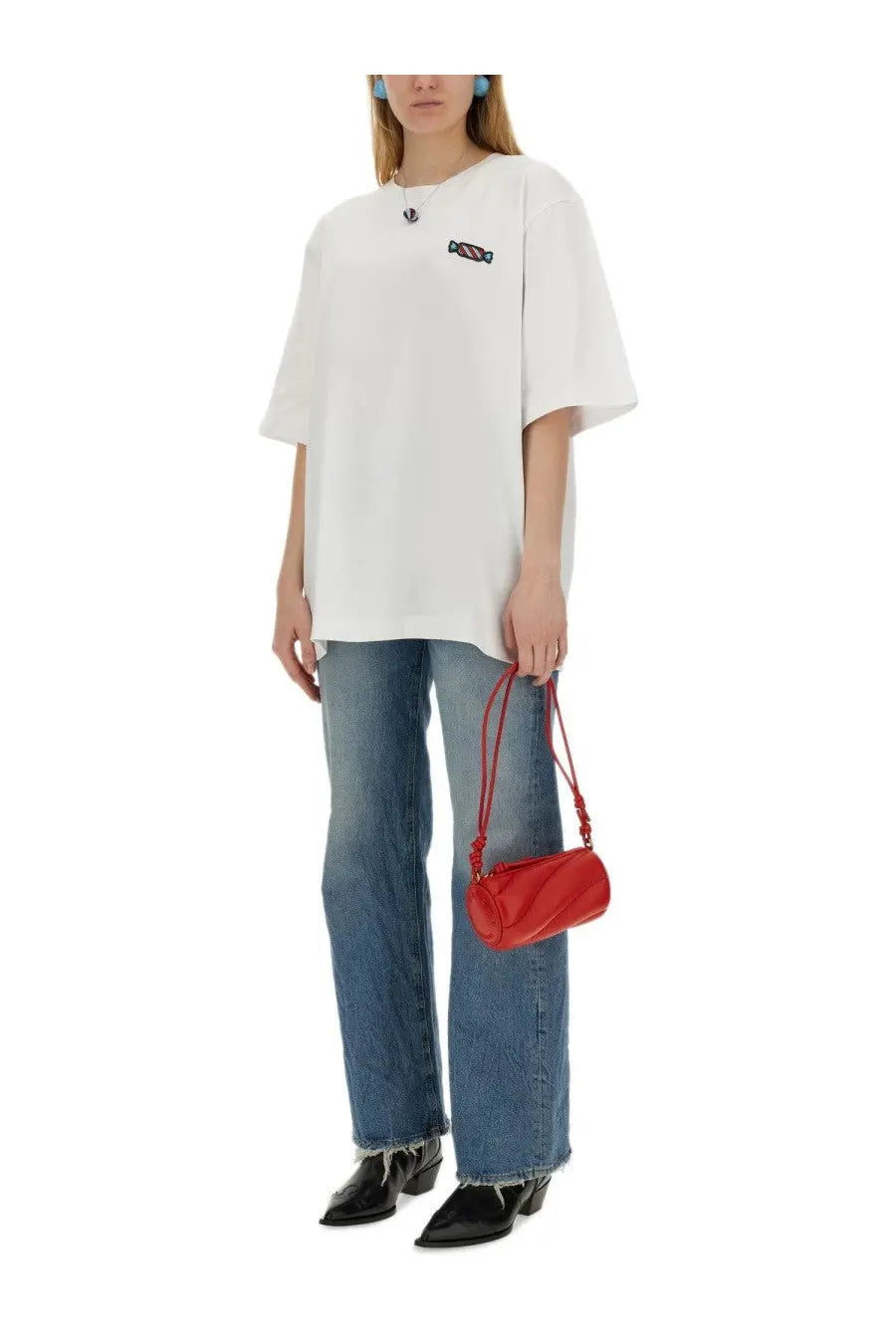 Fiorucci Women's Candy Patch Shirt White, view 2