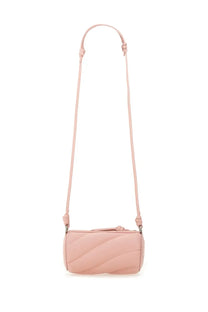 Fiorucci women’s micro mella bag blue soft pink quilted leather crossbody with slender adjustable strap