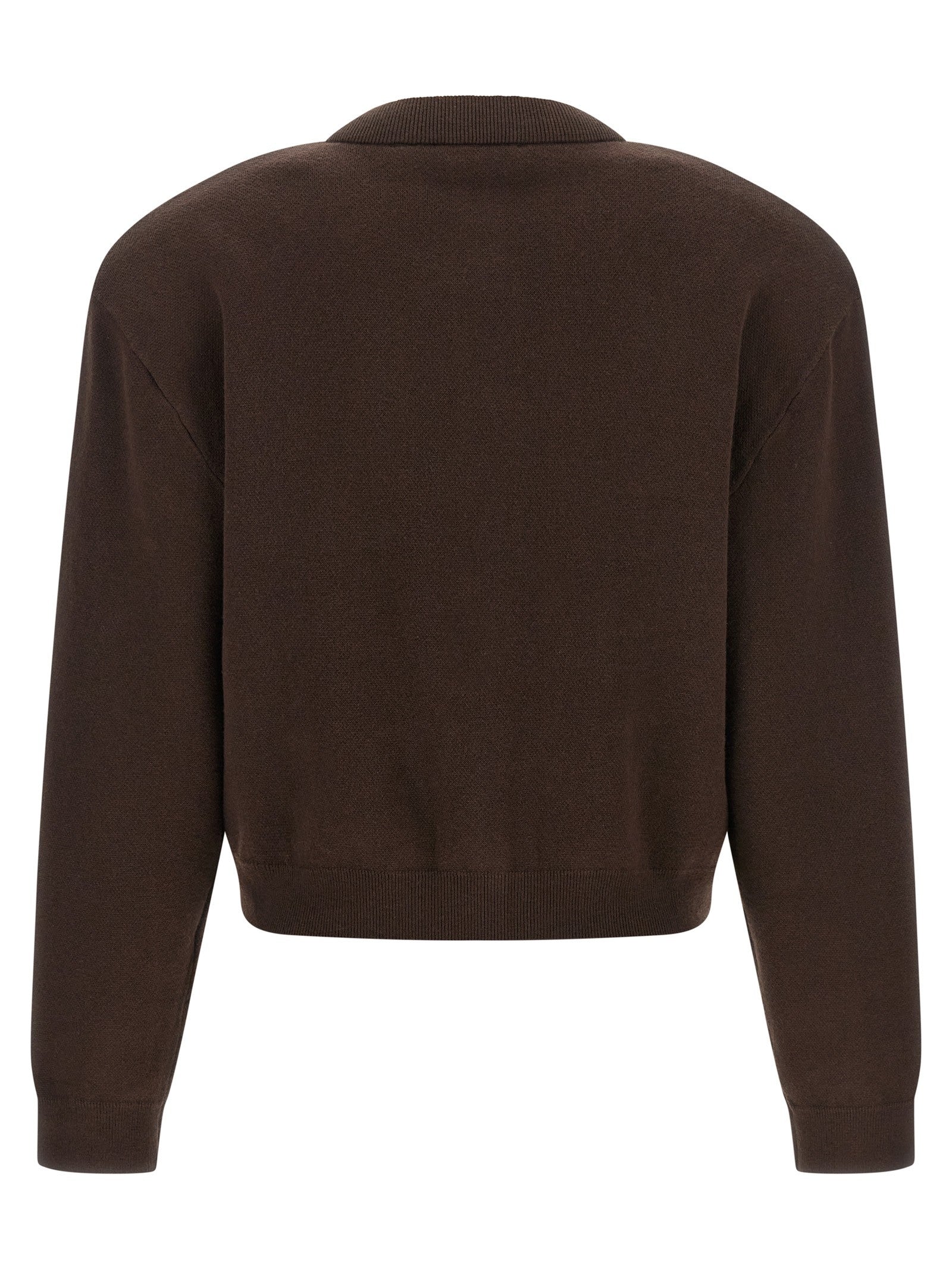 ROTATE Birger Christensen Firm Knit Cardigan Brown