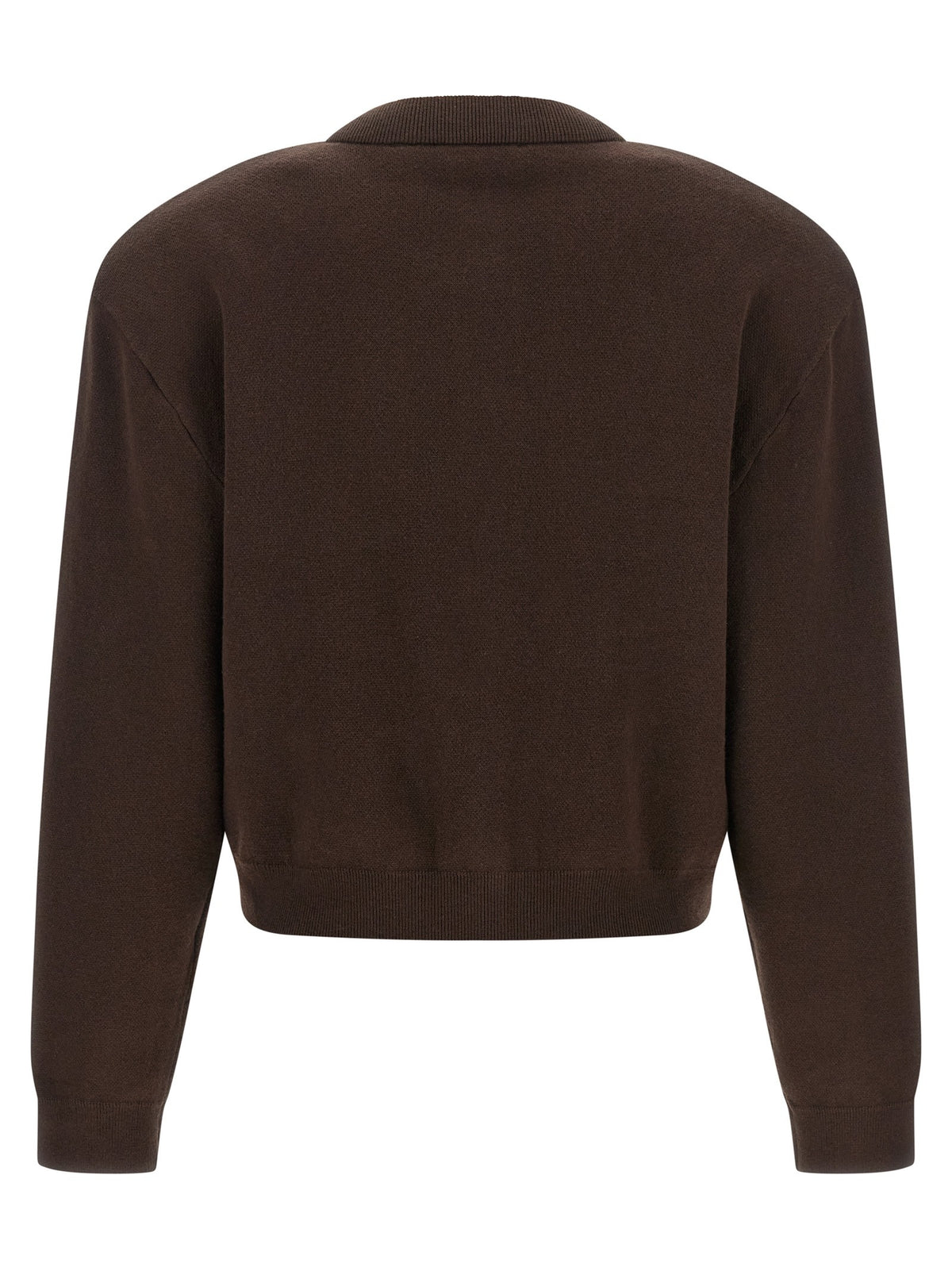 ROTATE Birger Christensen Firm Knit Cardigan Brown, view 2