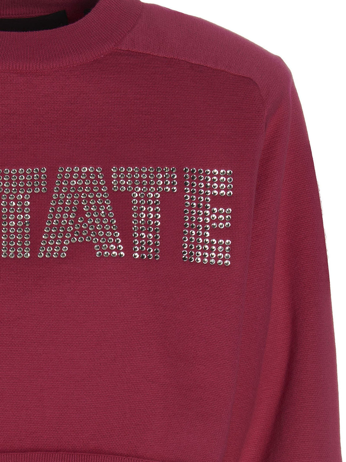 ROTATE Birger Christensen Firm Rhinestone Sweatshirt Pink, view 3
