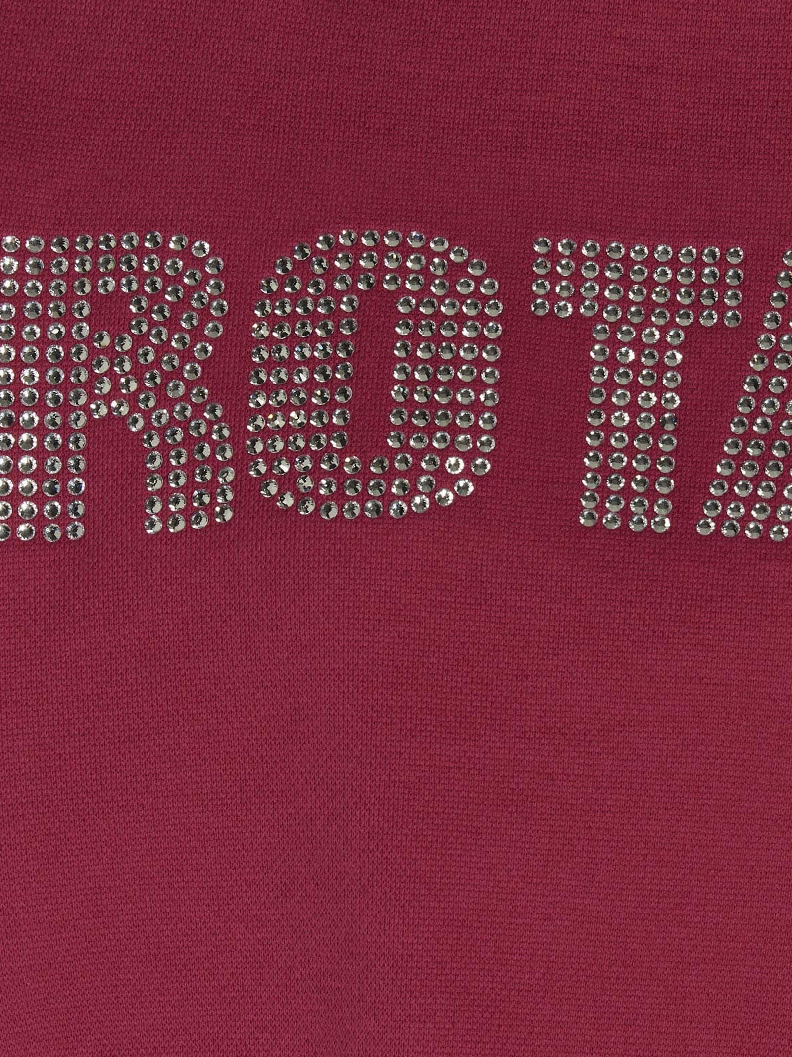 ROTATE Birger Christensen Firm Rhinestone Sweatshirt Pink
