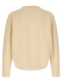 Jil Sander Fishermans Rib Sweater White