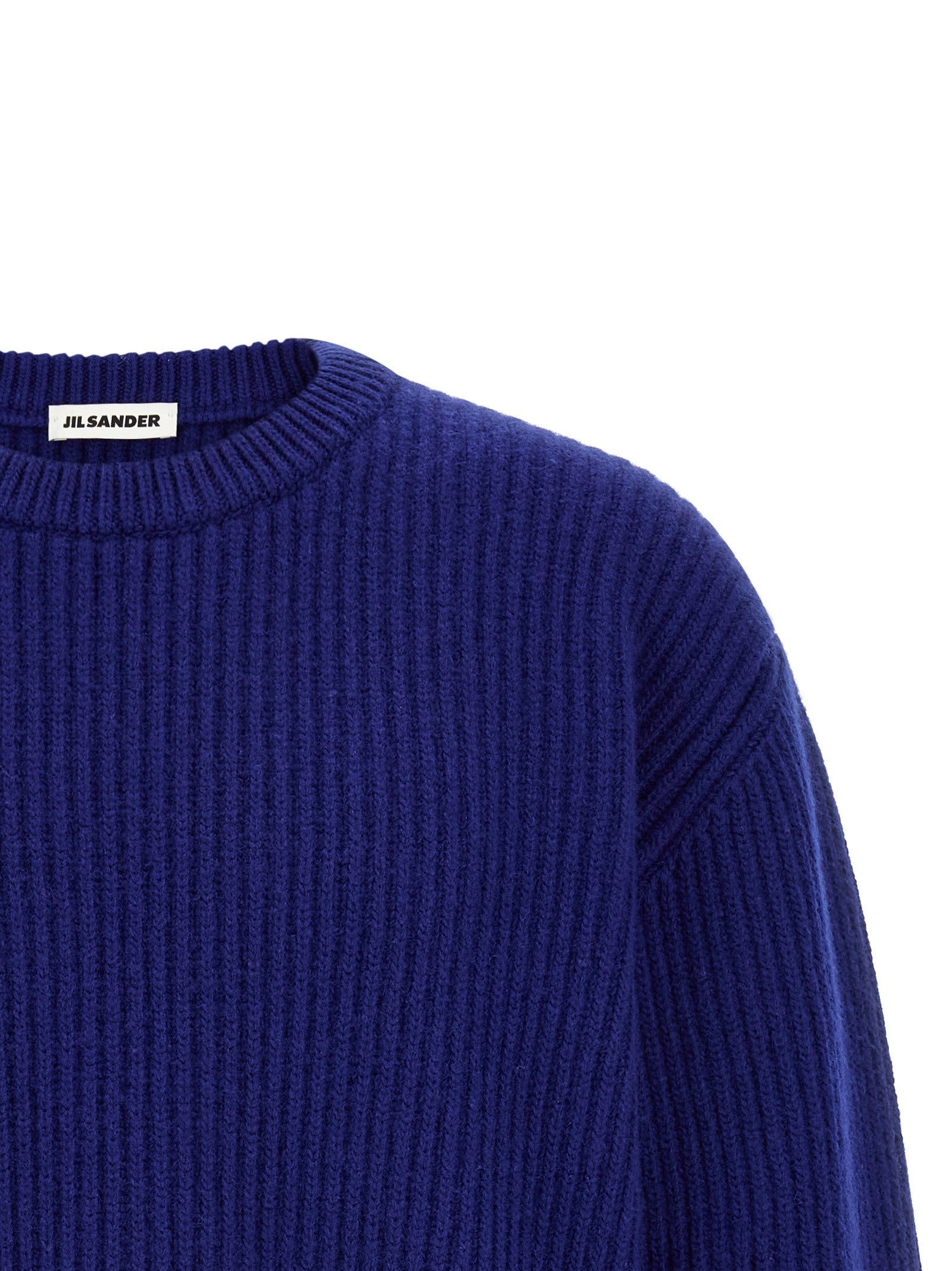 Jil Sander Fishermans Rib Sweater Blue