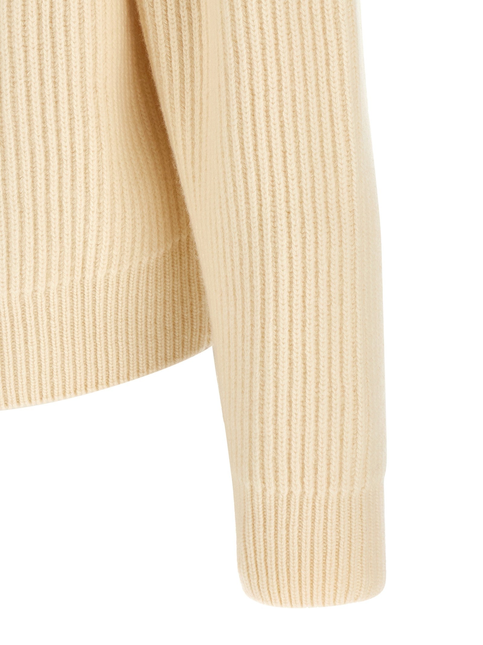 Jil Sander Fishermans Rib Sweater White