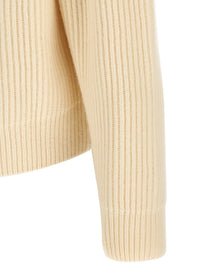 Jil Sander Fishermans Rib Sweater White
