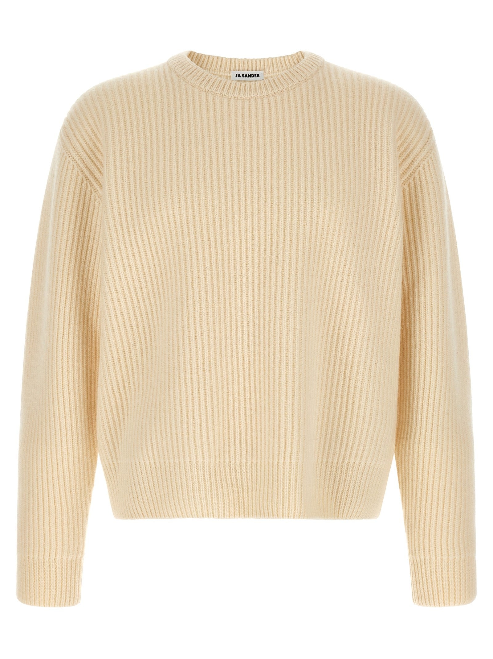 Jil Sander Fishermans Rib Sweater White