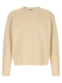 Jil Sander Fishermans Rib Sweater White