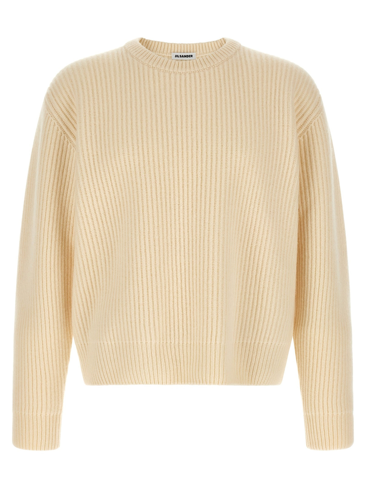 Jil Sander Fishermans Rib Sweater White