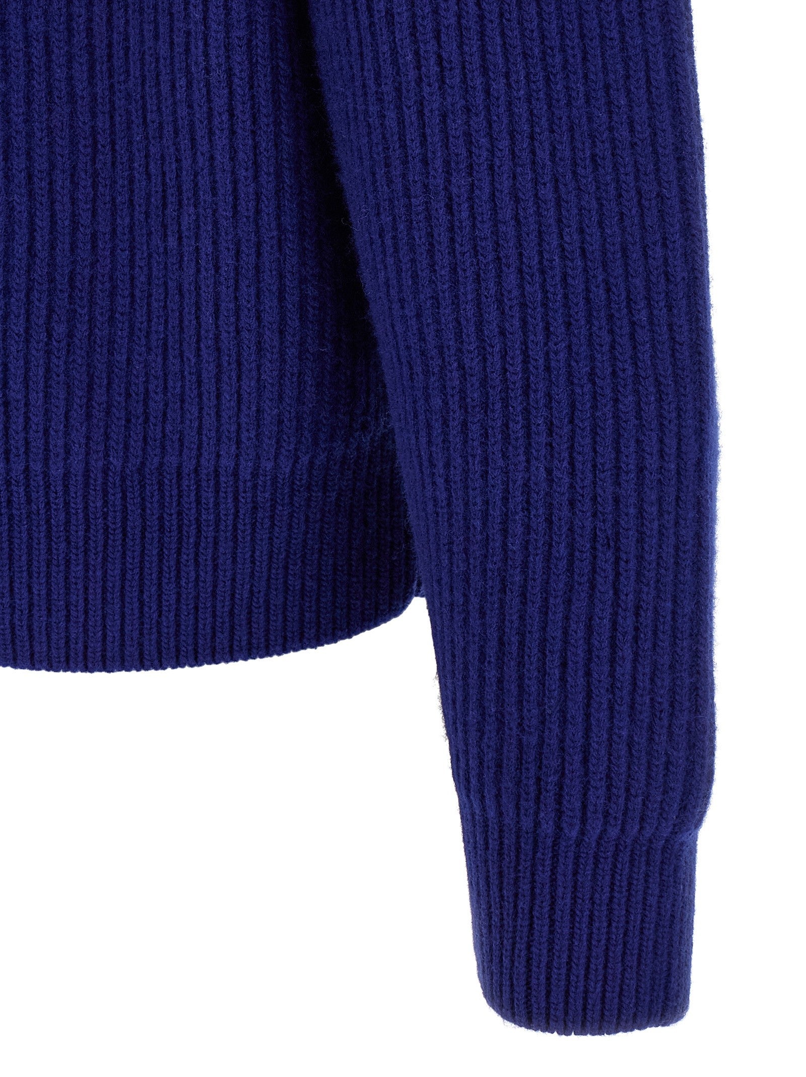 Jil Sander Fishermans Rib Sweater Blue
