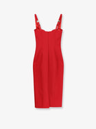 Elisabetta Franchi Women's Fitted Stretch Fabric Midi Dress Red, view 2