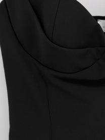 Elisabetta Franchi Women's Fitted Stretch Fabric Midi Dress Black, view 3