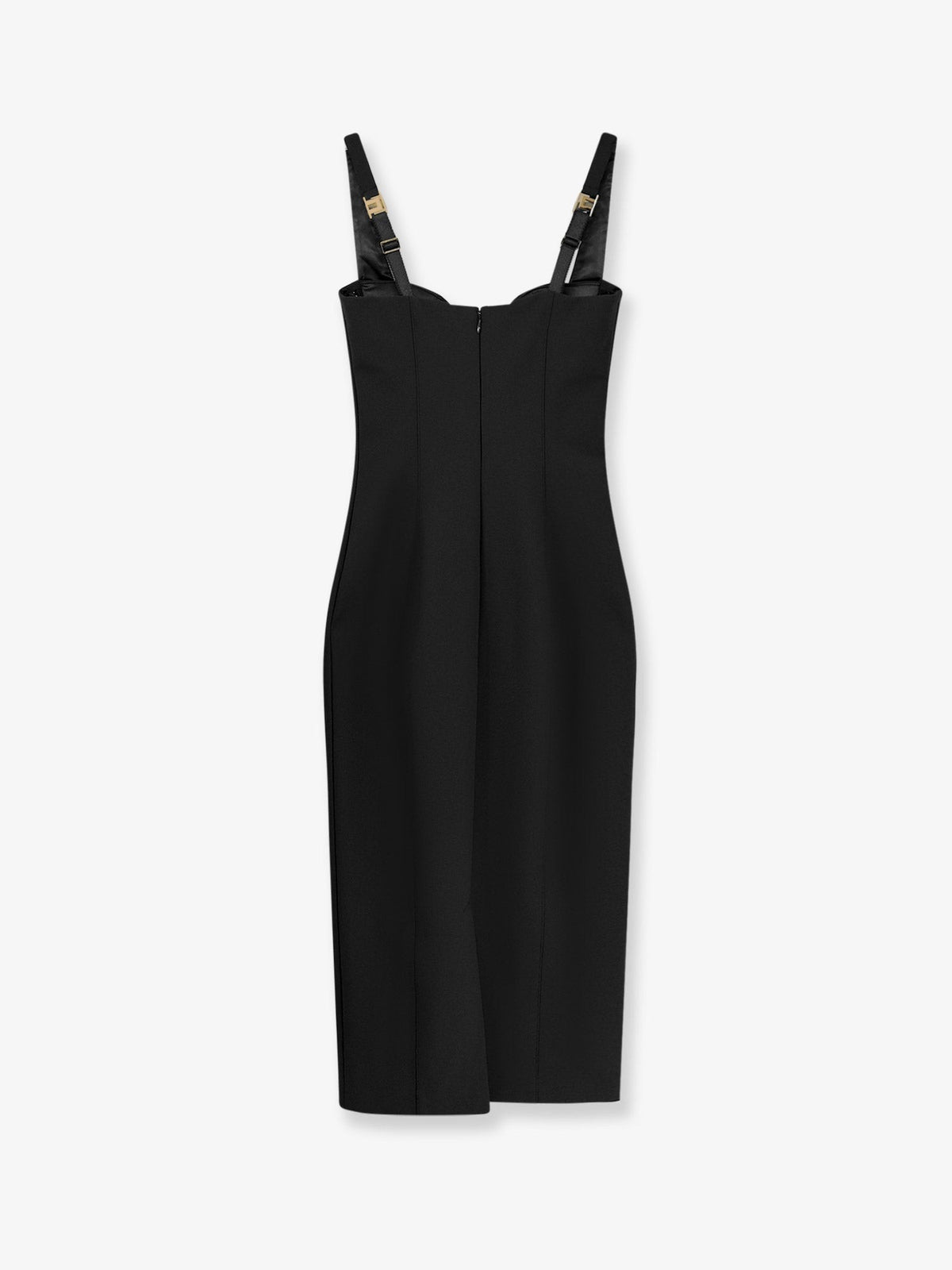 Elisabetta Franchi Women's Fitted Stretch Fabric Midi Dress Black, view 2