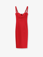 Elisabetta Franchi Women's Fitted Stretch Fabric Midi Dress Red