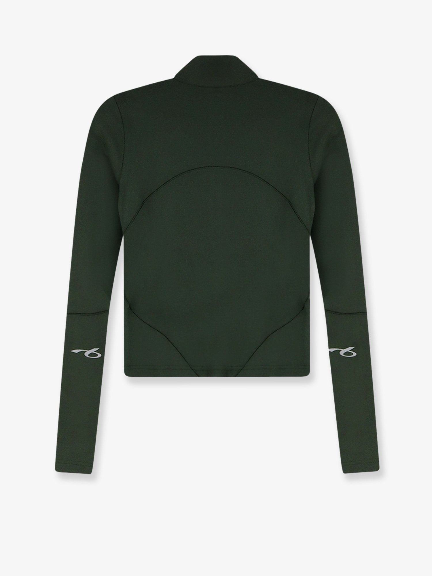 Balenciaga Women's Fitted Zip up Sweatshirt Green