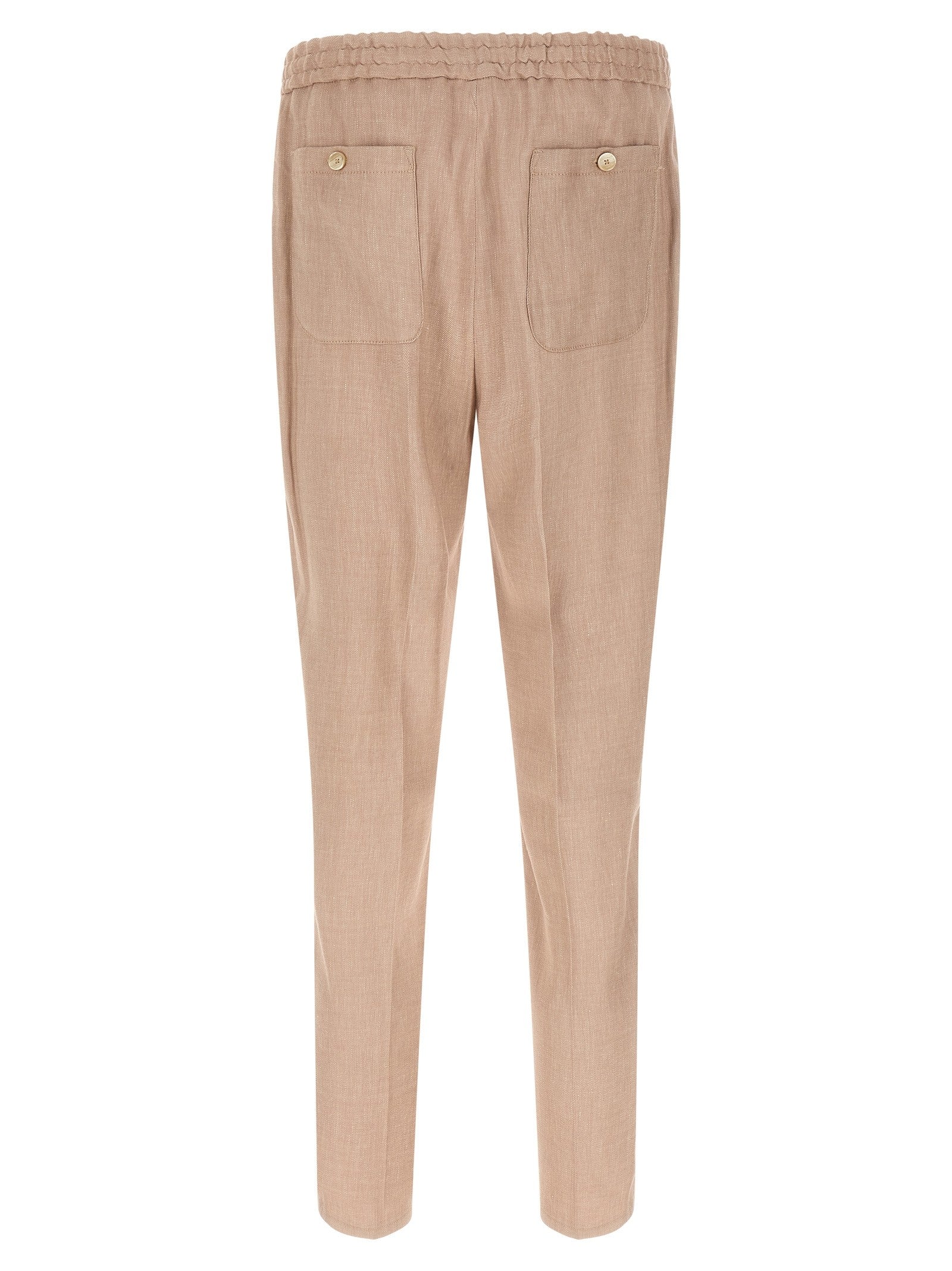 ETRO Flamed Linen Joggers Beige