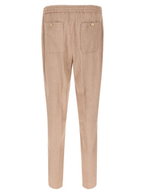 ETRO Flamed Linen Joggers Beige