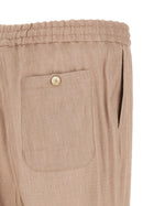 ETRO Flamed Linen Joggers Beige, view 4