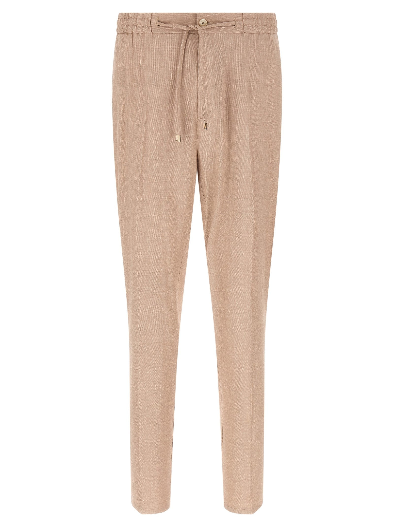 ETRO Flamed Linen Joggers Beige