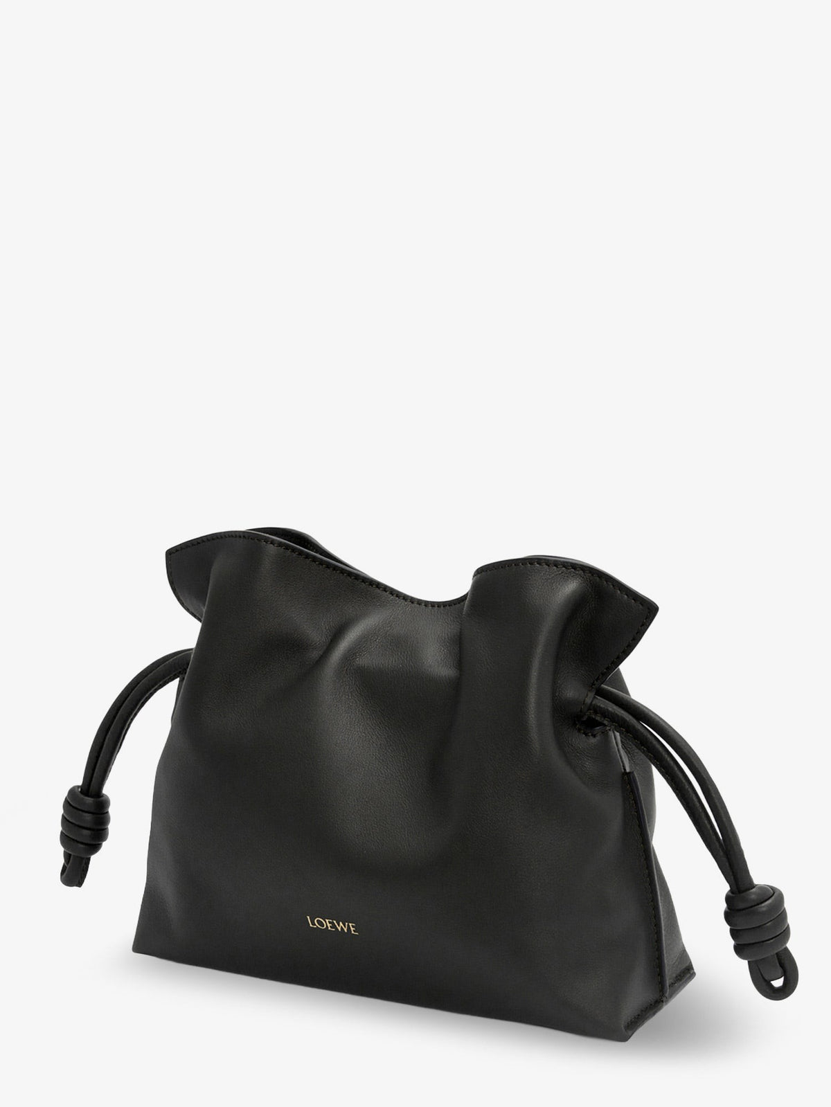 Loewe Women's Flamenco Leather Clutch Black