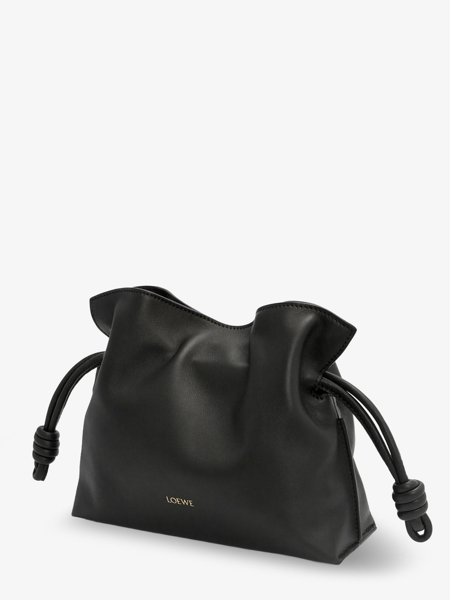 Loewe Women's Flamenco Leather Clutch Black