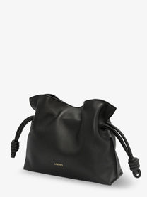 Loewe Women's Flamenco Leather Clutch Black