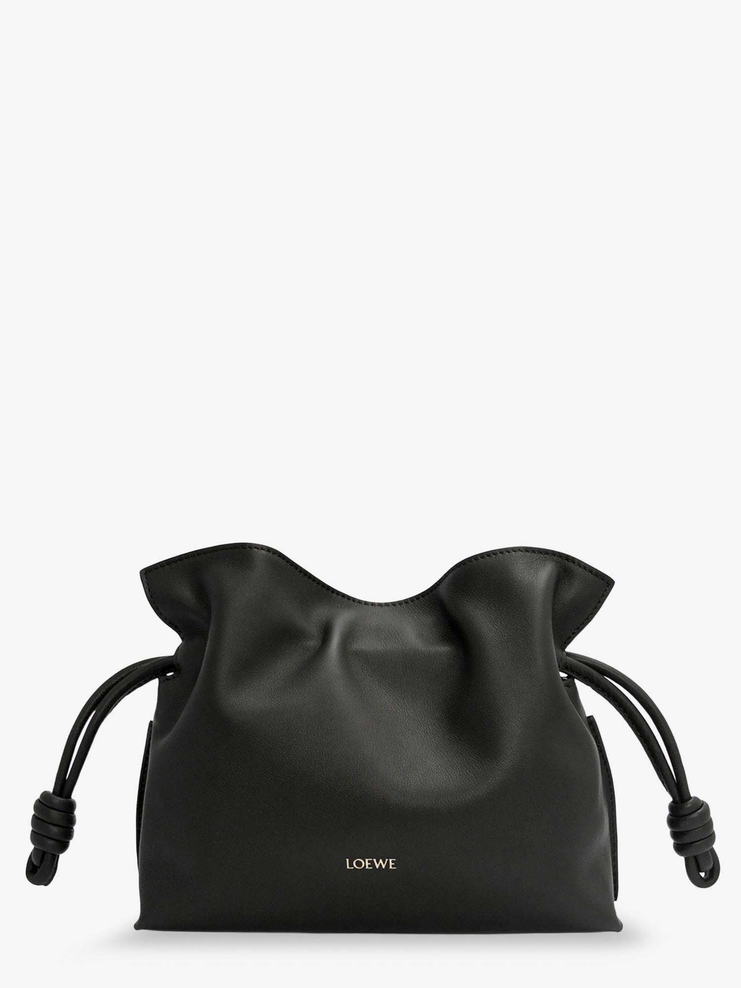 Loewe Women's Flamenco Leather Clutch Black