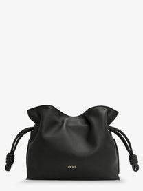 Loewe Women's Flamenco Leather Clutch Black
