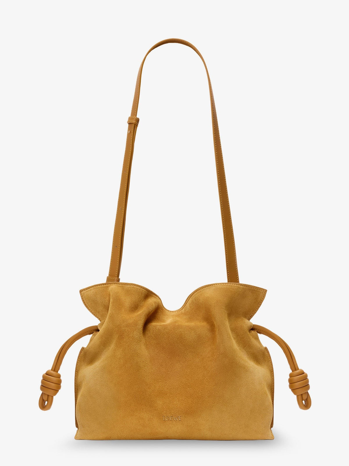 Loewe Women's Flamenco Suede Handbag Yellow, view 3